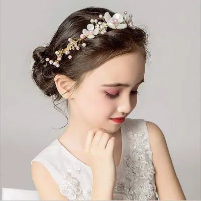 Pearl Flower Crystal Rhinestone Headpiece